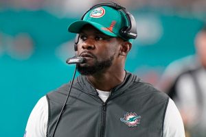 Portrait of Brian Flores from the Miami Dolphins