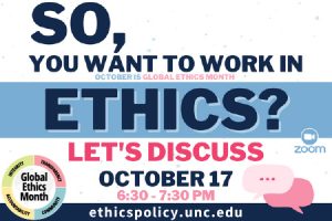 So, you want to work is ethics? Let's Discuss